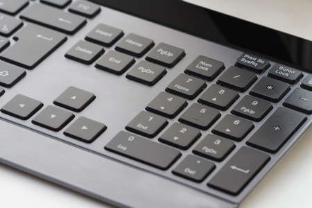 Keyboard of computer isolated on a white backgroundの写真素材