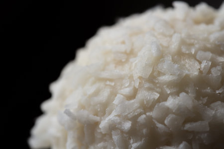 Sweet round coconut candy macroの写真素材