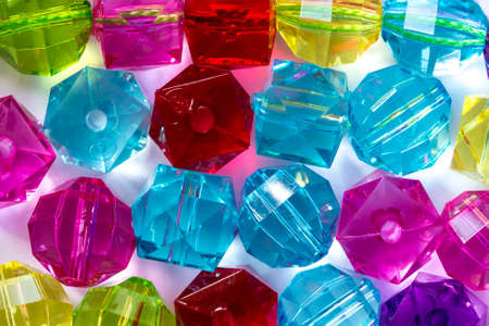 Cololrful plastic crystals for handmade brcelets or necklaseの写真素材