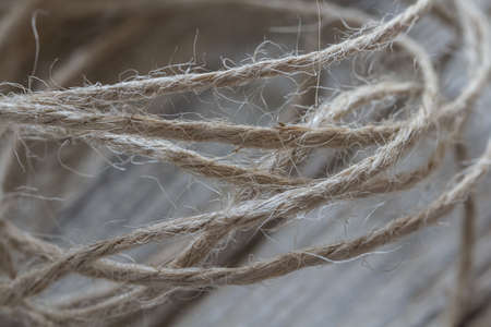 Twisted twine cord macroの写真素材