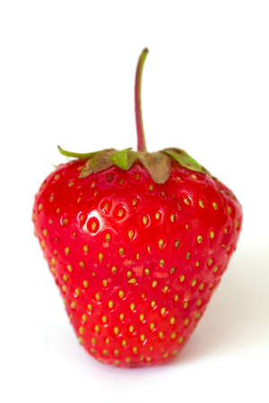 Sweet ripe red strawberry isolated on white background.の写真素材