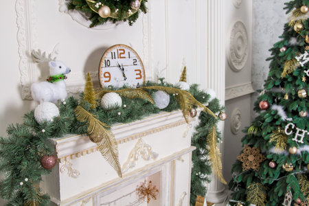 The interior of the New Year and Christmas styleの写真素材