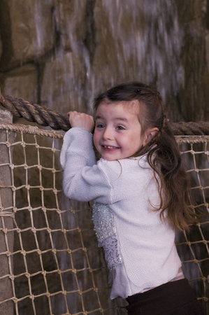 little girl and accrobrancheの写真素材