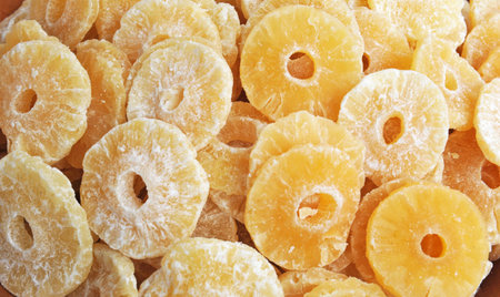 picture of Dried Pineapple in a market in Languedoc Roussillonの写真素材