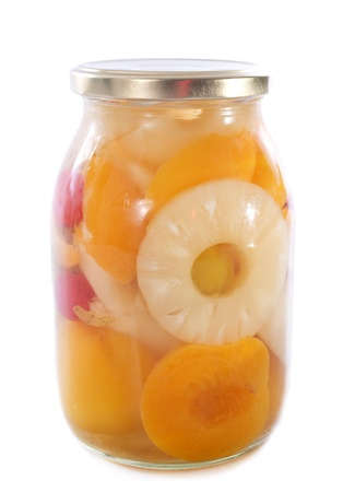 fruit conserves in front of white background, の写真素材