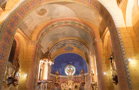 interior of the church of rennes le chateauのeditorial素材