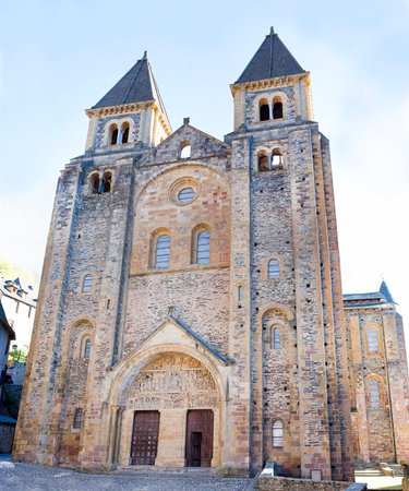 Abbey Church of Saint Foy, Conques, in Aveyron, France
