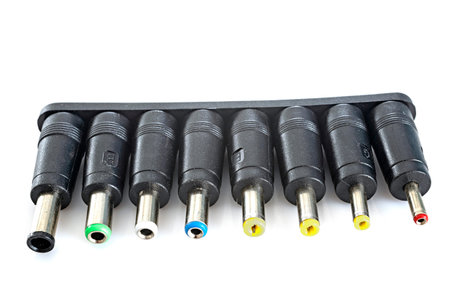 plastic connections in front of white background