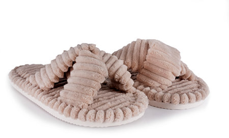 sandal for summer in front of white backgroundの写真素材