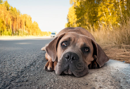 puppy italian mastiff in front of white backgroundの素材