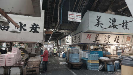 Fish market stallのeditorial素材