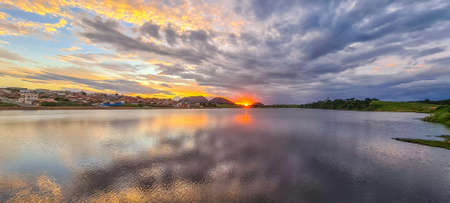 mountain lakeの写真素材