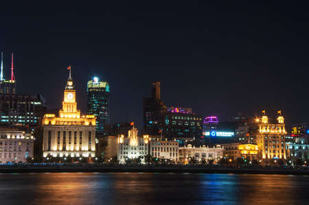 night view at Shanghaiのeditorial素材