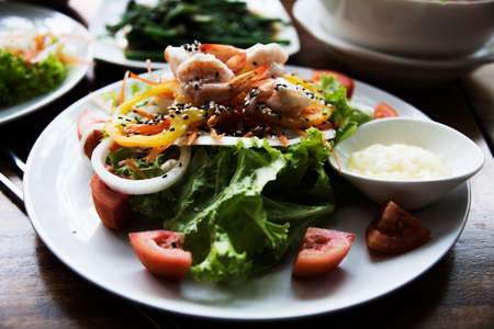 Seafood saladの写真素材