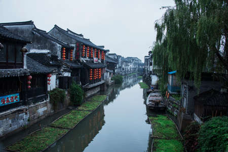 The ancient town of Xitangのeditorial素材