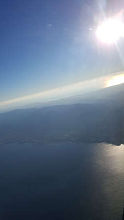 Birds eye view of the beautiful  Mediterranean islandの写真素材