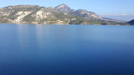 Watery mountain viewの写真素材