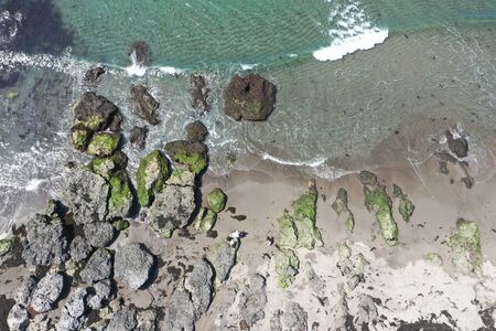 Aerial view in San Juan Beach Philippinesの写真素材