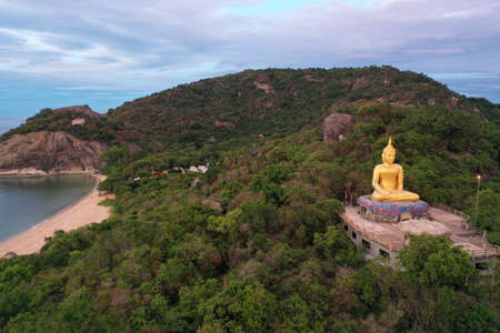 Temple Wat Tham Khao Tao along the coast in Hua Hin Thailandの写真素材