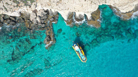 Beautiful beach views of Ayia Napa Cyprusの写真素材