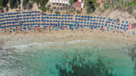 Beautiful beach views of Ayia Napa Cyprusの写真素材
