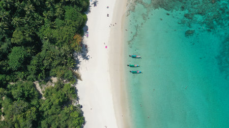 Beautiful beach views in the south of Phuket Thailandの写真素材