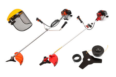 brush cutter isolated on the white backgroundの写真素材