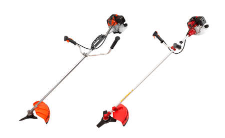 brush cutter isolated on the white backgroundの写真素材