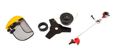 brush cutter isolated on the white backgroundの写真素材