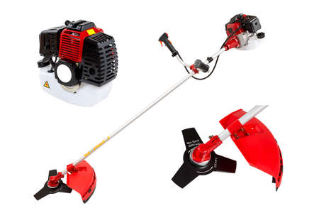 brush cutter isolated on the white backgroundの写真素材