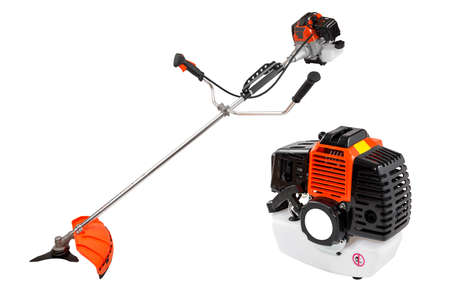 brush cutter isolated on the white backgroundの写真素材