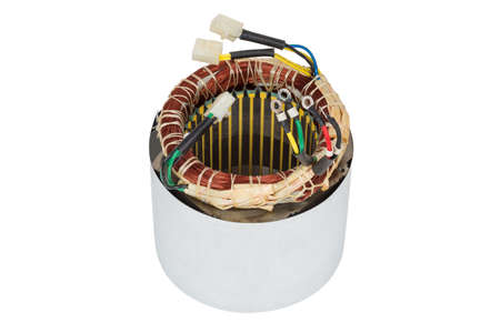 Stator power generator isolated on white backgroundの写真素材