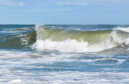 Big wave splash in the Baltic Sea