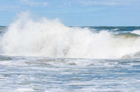 Big wave splash in the Baltic Seaの写真素材