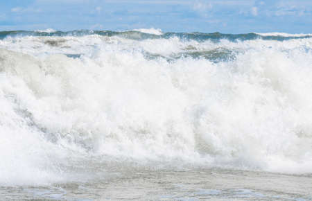 Big wave splash in the Baltic Seaの写真素材