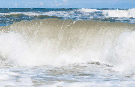 Big wave splash in the Baltic Seaの写真素材