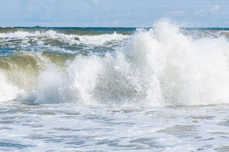Big wave splash in the Baltic Seaの写真素材