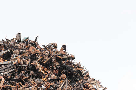 Scrap metal isolated on the white backgroundの写真素材