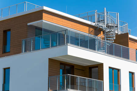 New modern apartment flat buildingの写真素材