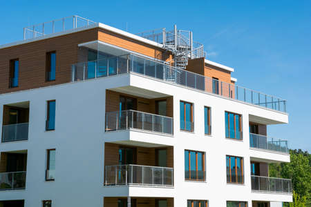 New modern apartment flat buildingの写真素材