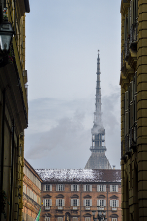 mole antonelliana, an iconic building in Turin, Italyの写真素材