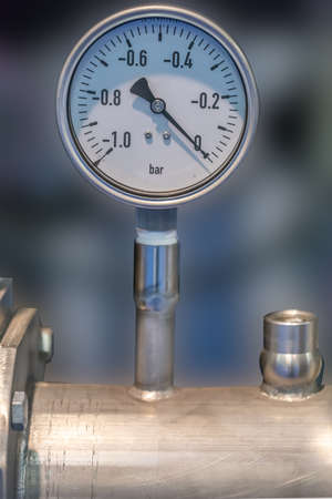pressure measurement with a manometerの写真素材