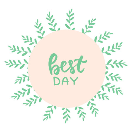 Spring wild flowers frame. Cartoon hand drawn vector illustration. Summer wildflowers bouquet. happy woman's day. happy mothers day. March 8 hand drawn illustrationのイラスト素材