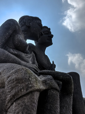 Statue of couplesの写真素材