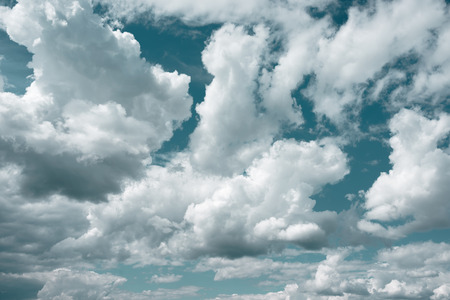 White clouds on blue sky backgroundの写真素材