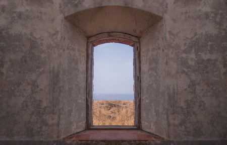 Old Concrete Windowの写真素材