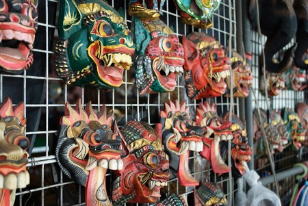 Masks for sell, giant mask, devil mask, guardian mask, dragon maskの写真素材