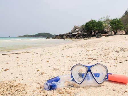 Snorkel on the beachの写真素材