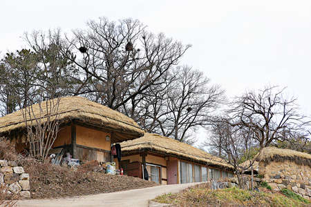 Yangdong Village, Pohang City, Gyeongbuk, Koreaの写真素材