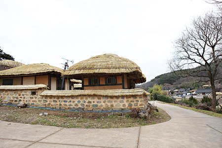 This is Yangdong Village in Pohang City, Gyeongbuk, Koreaの写真素材